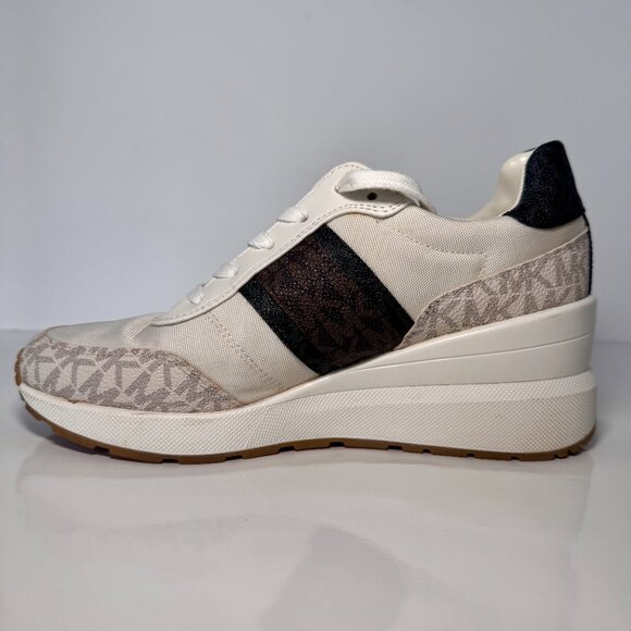 Michael Michael Kors Women's Mabel Trainers Lace-up Sneakers Size 7 Vanilla - Picture 10 of 16